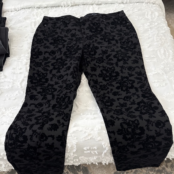 Charter Club Black Flocked Pant (never worn) - Picture 1 of 6